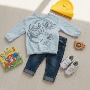 Disney Primark Kids Light Blue Lion King Sweatshirt